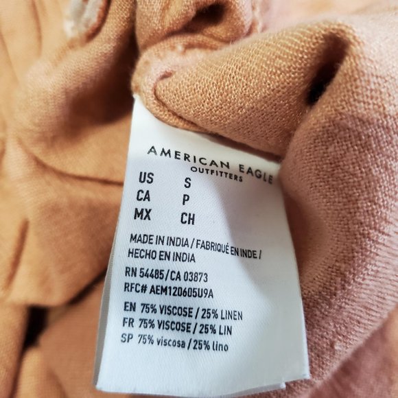 American Eagle Outfitters | High Waist Paper Bag Linen Pants - Picture 3 of 5